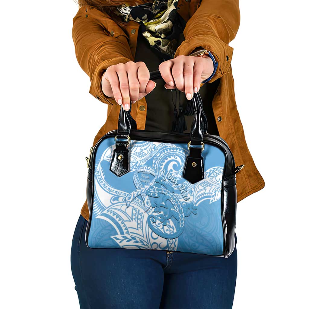 Personalised New Zealand Autism Awareness Shoulder Handbag NZ Fern With Maori Koru Lizard