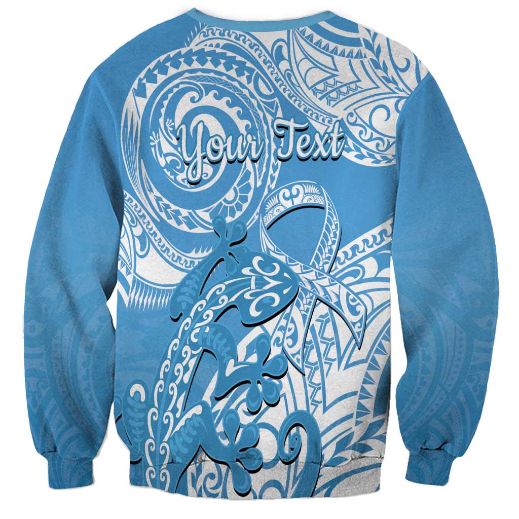 Personalised New Zealand Autism Awareness Sweatshirt NZ Fern With Maori Koru Lizard LT14 - Polynesian Pride