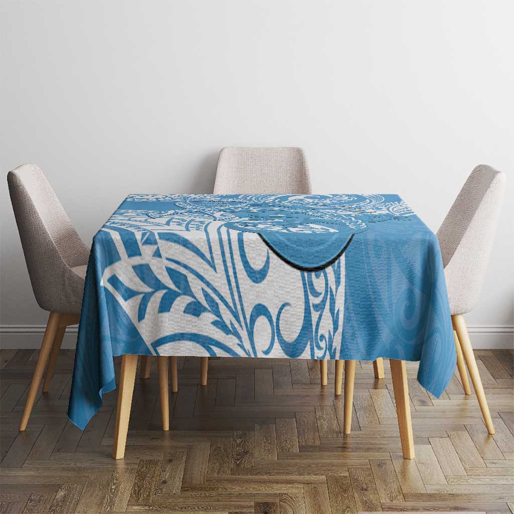 Personalised New Zealand Autism Awareness Tablecloth NZ Fern With Maori Koru Lizard LT14 - Polynesian Pride