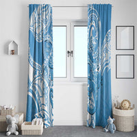 Personalised New Zealand Autism Awareness Window Curtain NZ Fern With Maori Koru Lizard LT14 - Polynesian Pride