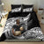 Custom New Zealand Silver Fern Rugby Bedding Set 2024 Aotearoa Maori Mascot Go All Black