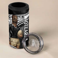 Custom New Zealand Silver Fern Rugby 4 in 1 Can Cooler Tumbler 2024 Aotearoa Maori Mascot Go All Black