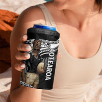 Custom New Zealand Silver Fern Rugby 4 in 1 Can Cooler Tumbler 2024 Aotearoa Maori Mascot Go All Black