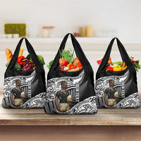 Custom New Zealand Silver Fern Rugby Grocery Bag 2024 Aotearoa Maori Mascot Go All Black