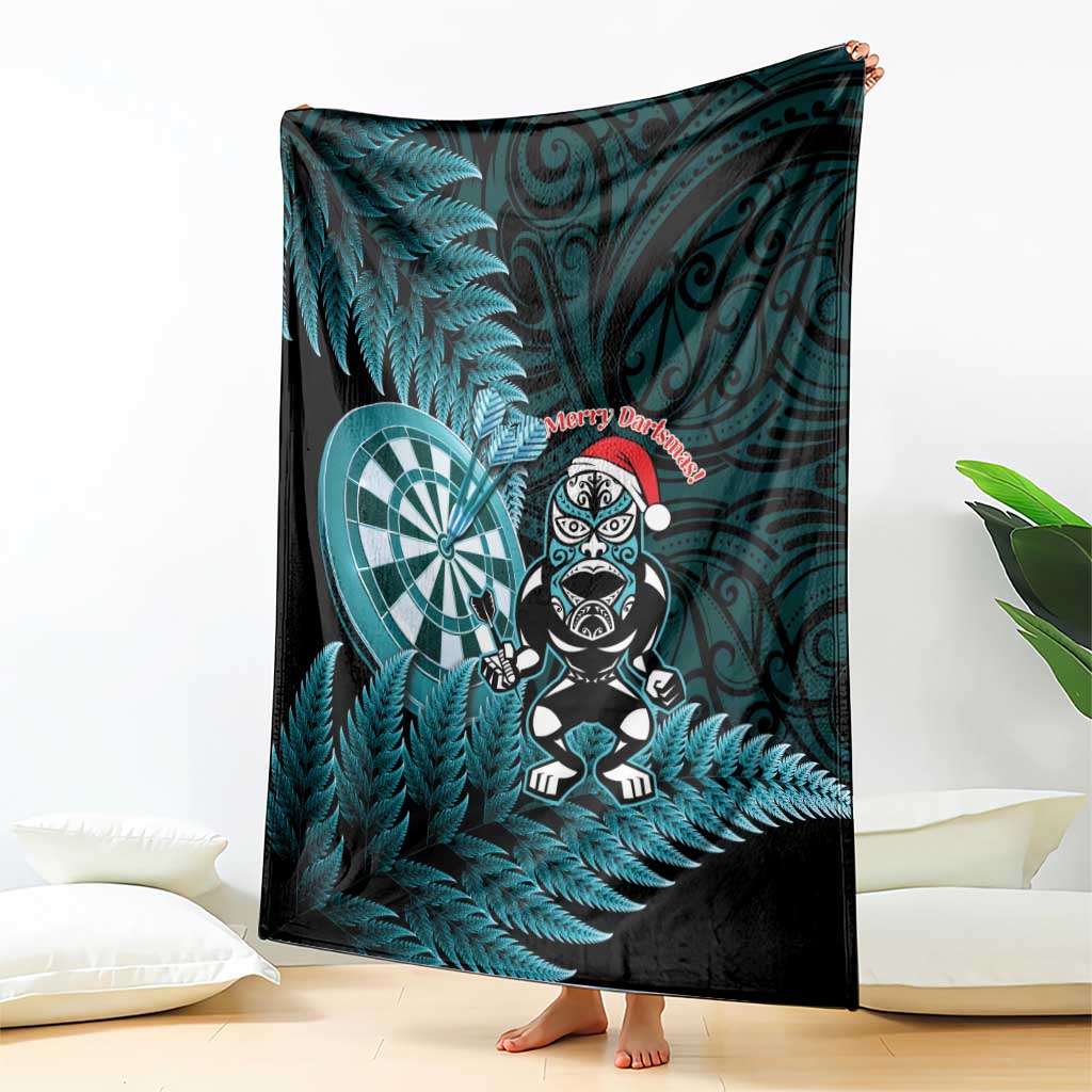 New Zealand Darts Christmas Blanket Maori Fern Merry Dartsmas - Polynesian Pride