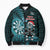 Personalised New Zealand Darts Christmas Bomber Puffer Jacket Maori Fern Merry Dartsmas - Polynesian Pride