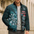 Personalised New Zealand Darts Christmas Bomber Puffer Jacket Maori Fern Merry Dartsmas - Polynesian Pride