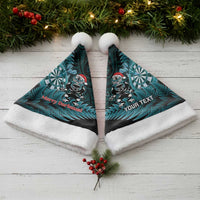 Personalised New Zealand Darts Christmas Santa Hat Maori Fern Merry Dartsmas - Polynesian Pride