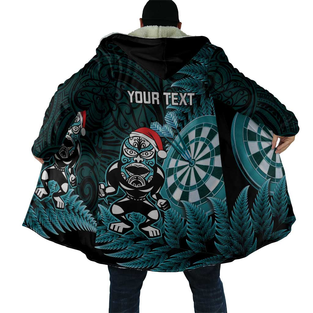 Personalised New Zealand Darts Christmas Cloak Maori Fern Merry Dartsmas - Polynesian Pride