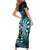 Personalised New Zealand Darts Christmas Family Matching Short Sleeve Bodycon Dress and Hawaiian Shirt Maori Fern Merry Dartsmas - Polynesian Pride
