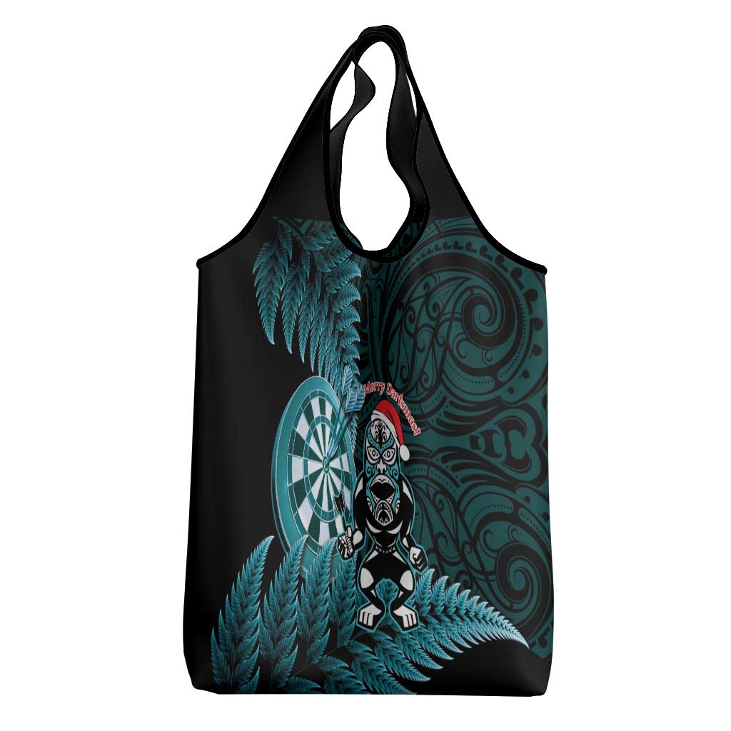 New Zealand Darts Christmas Grocery Bag Maori Fern Merry Dartsmas - Polynesian Pride