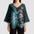Personalised New Zealand Darts Christmas Kimono Sleeve Blouse Maori Fern Merry Dartsmas - Polynesian Pride
