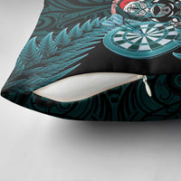 New Zealand Darts Christmas Pillow Cover Maori Fern Merry Dartsmas - Polynesian Pride