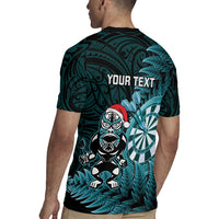 Personalised New Zealand Darts Christmas Rugby Jersey Maori Fern Merry Dartsmas - Polynesian Pride