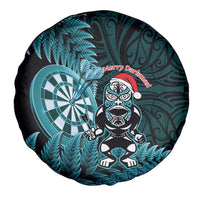 New Zealand Darts Christmas Spare Tire Cover Maori Fern Merry Dartsmas - Polynesian Pride