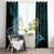 New Zealand Darts Christmas Window Curtain Maori Fern Merry Dartsmas - Polynesian Pride