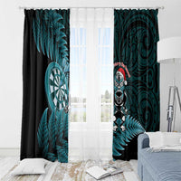 New Zealand Darts Christmas Window Curtain Maori Fern Merry Dartsmas - Polynesian Pride