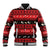 New Zealand Darts Christmas Baseball Jacket Merry Xmas Aotearoa Maori Red - Polynesian Pride
