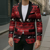 New Zealand Darts Christmas Blazer Merry Xmas Aotearoa Maori Red - Polynesian Pride