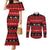 New Zealand Darts Christmas Couples Matching Mermaid Dress and Long Sleeve Button Shirt Merry Xmas Aotearoa Maori Red - Polynesian Pride