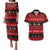 New Zealand Darts Christmas Couples Matching Puletasi and Hawaiian Shirt Merry Xmas Aotearoa Maori Red - Polynesian Pride