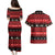 New Zealand Darts Christmas Couples Matching Puletasi and Hawaiian Shirt Merry Xmas Aotearoa Maori Red - Polynesian Pride