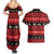 New Zealand Darts Christmas Couples Matching Summer Maxi Dress and Hawaiian Shirt Merry Xmas Aotearoa Maori Red - Polynesian Pride