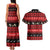 New Zealand Darts Christmas Couples Matching Tank Maxi Dress and Hawaiian Shirt Merry Xmas Aotearoa Maori Red - Polynesian Pride
