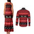 New Zealand Darts Christmas Couples Matching Tank Maxi Dress and Long Sleeve Button Shirt Merry Xmas Aotearoa Maori Red - Polynesian Pride