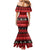 New Zealand Darts Christmas Family Matching Mermaid Dress and Hawaiian Shirt Merry Xmas Aotearoa Maori Red - Polynesian Pride