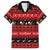 New Zealand Darts Christmas Family Matching Off The Shoulder Long Sleeve Dress and Hawaiian Shirt Merry Xmas Aotearoa Maori Red - Polynesian Pride