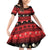 New Zealand Darts Christmas Family Matching Off Shoulder Short Dress and Hawaiian Shirt Merry Xmas Aotearoa Maori Red - Polynesian Pride