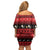 New Zealand Darts Christmas Family Matching Off Shoulder Short Dress and Hawaiian Shirt Merry Xmas Aotearoa Maori Red - Polynesian Pride