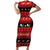 New Zealand Darts Christmas Family Matching Short Sleeve Bodycon Dress and Hawaiian Shirt Merry Xmas Aotearoa Maori Red - Polynesian Pride