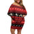 New Zealand Darts Christmas Off Shoulder Short Dress Merry Xmas Aotearoa Maori Red - Polynesian Pride