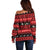 New Zealand Darts Christmas Off Shoulder Sweater Merry Xmas Aotearoa Maori Red - Polynesian Pride