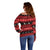 New Zealand Darts Christmas Off Shoulder Sweater Merry Xmas Aotearoa Maori Red - Polynesian Pride