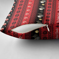 New Zealand Darts Christmas Pillow Cover Merry Xmas Aotearoa Maori Red - Polynesian Pride