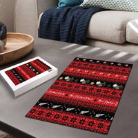 New Zealand Darts Christmas Puzzle Merry Xmas Aotearoa Maori Red - Polynesian Pride