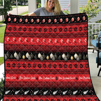 New Zealand Darts Christmas Quilt Merry Xmas Aotearoa Maori Red - Polynesian Pride