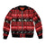 New Zealand Darts Christmas Sleeve Zip Bomber Jacket Merry Xmas Aotearoa Maori Red - Polynesian Pride