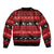 New Zealand Darts Christmas Sleeve Zip Bomber Jacket Merry Xmas Aotearoa Maori Red - Polynesian Pride