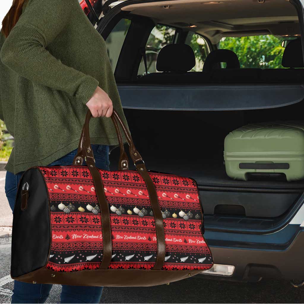New Zealand Darts Christmas Travel Bag Merry Xmas Aotearoa Maori Red - Polynesian Pride