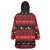 New Zealand Darts Christmas Wearable Blanket Hoodie Merry Xmas Aotearoa Maori Red - Polynesian Pride