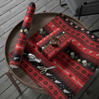 New Zealand Darts Christmas Wrapping Paper Merry Xmas Aotearoa Maori Red - Polynesian Pride