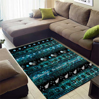New Zealand Darts Christmas Area Rug Merry Xmas Aotearoa Maori Paua Shell - Polynesian Pride