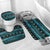 New Zealand Darts Christmas Bathroom Set Merry Xmas Aotearoa Maori Paua Shell - Polynesian Pride