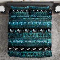 New Zealand Darts Christmas Bedding Set Merry Xmas Aotearoa Maori Paua Shell - Polynesian Pride