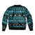 New Zealand Darts Christmas Bomber Jacket Merry Xmas Aotearoa Maori Paua Shell - Polynesian Pride
