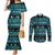 New Zealand Darts Christmas Couples Matching Mermaid Dress and Long Sleeve Button Shirt Merry Xmas Aotearoa Maori Paua Shell - Polynesian Pride